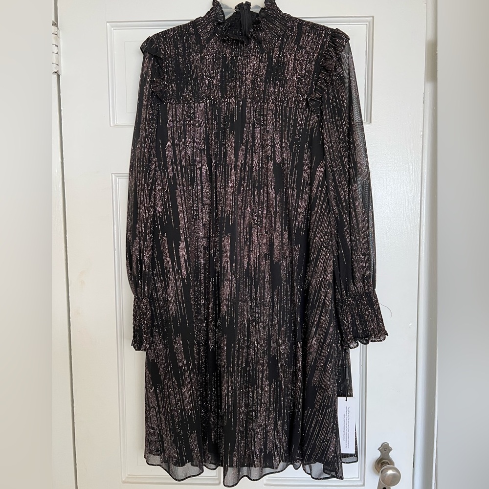 Calvin Klein smocked glitter dress. Brand new with tags. Size 12